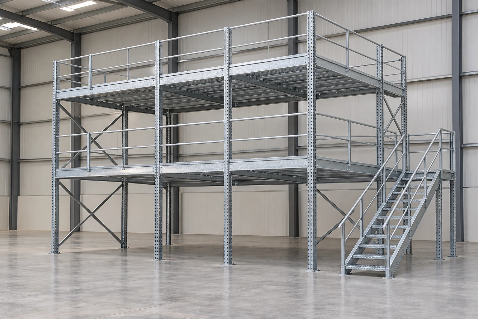 Galvanised shelves